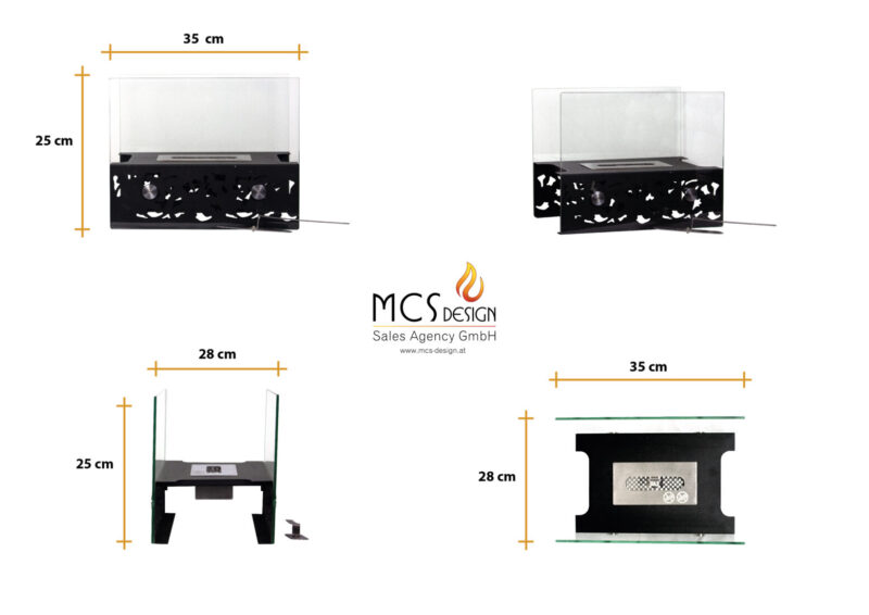 MCS Design Melina Bioethanol Tischkamin